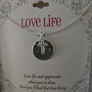 Necklace fashion jewelry live life be brave